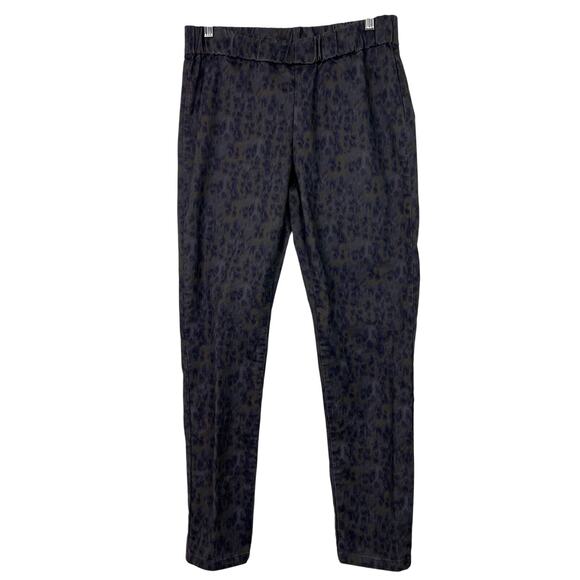 Soft Surroundings Denim Medium Blue and Olive Print Pull On Metro Legging Jeans - Picture 1 of 8